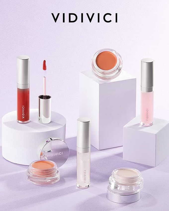 VIDIVICI Millennial Glow Cream Blush 01 Gardenic Pink - Creamy Face Cheek Blusher for Smooth & Silky Skin - Soft Satin Finish with Natural Color - For Fair to Light Skin Tone, 0.21 oz.