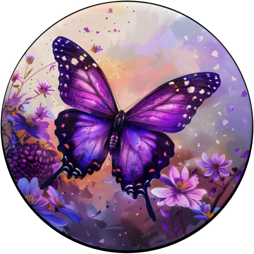Dreamy Purple Butterflies PopSockets Adhesive PopGrip