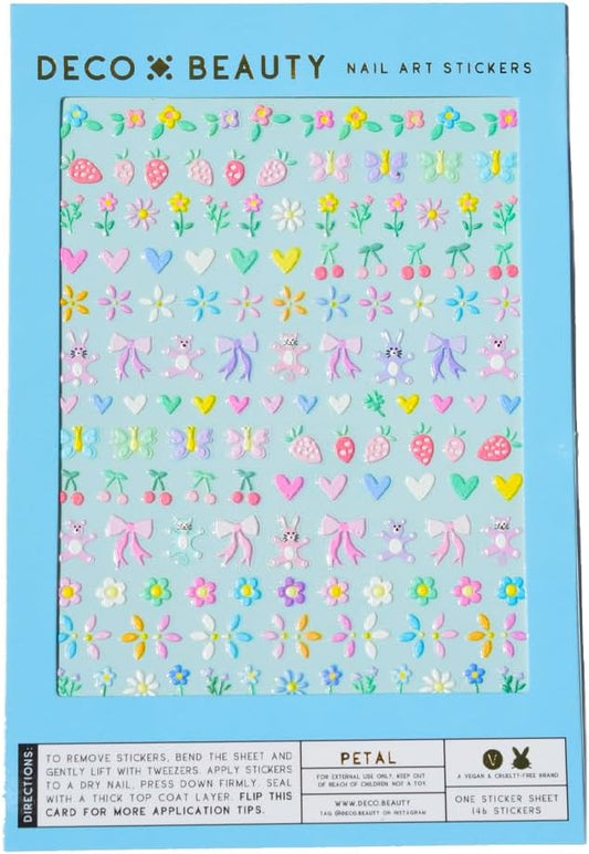 Petal Nail Stickers - Lightweight & Easy-to-Apply Nail Art with Cute & Trendy Designs - Durable & Long-Lasting Nail Stickers for Women, Ideal for DIY Manicures