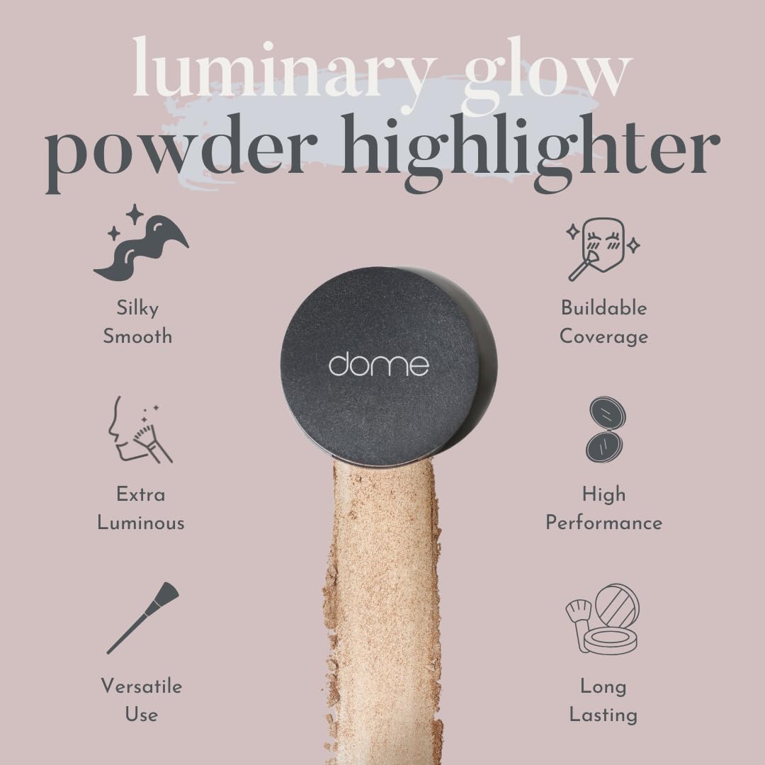 Luminary Glow Powder Highlighter - Hydrating Face Highlighter for Radiant Glow, Lightweight and Buildable Highlighter Makeup Powder, Clean Beauty Formula, Vegan and Cruelty-Free