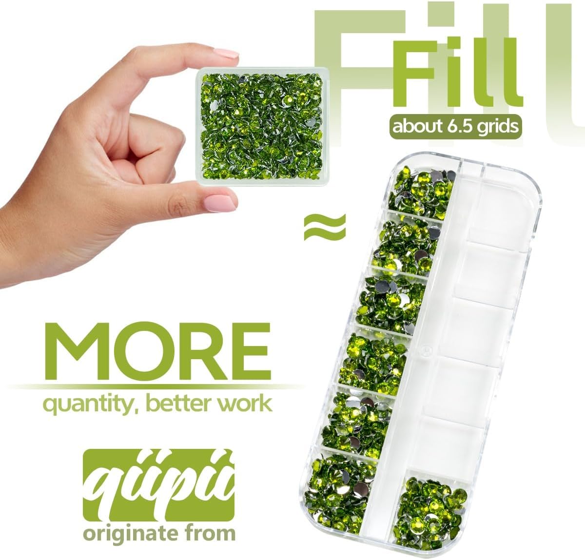 Olive Green Crystal Resin Rhinestones w B7000 Jewelry Glue for Bedazzling Crafting Grass Green Flatback Stones 3mm 4mm 5mm 6mm Diamonds Crystals Gems for Nails Face Eyes Makeup Tumblers Crafts