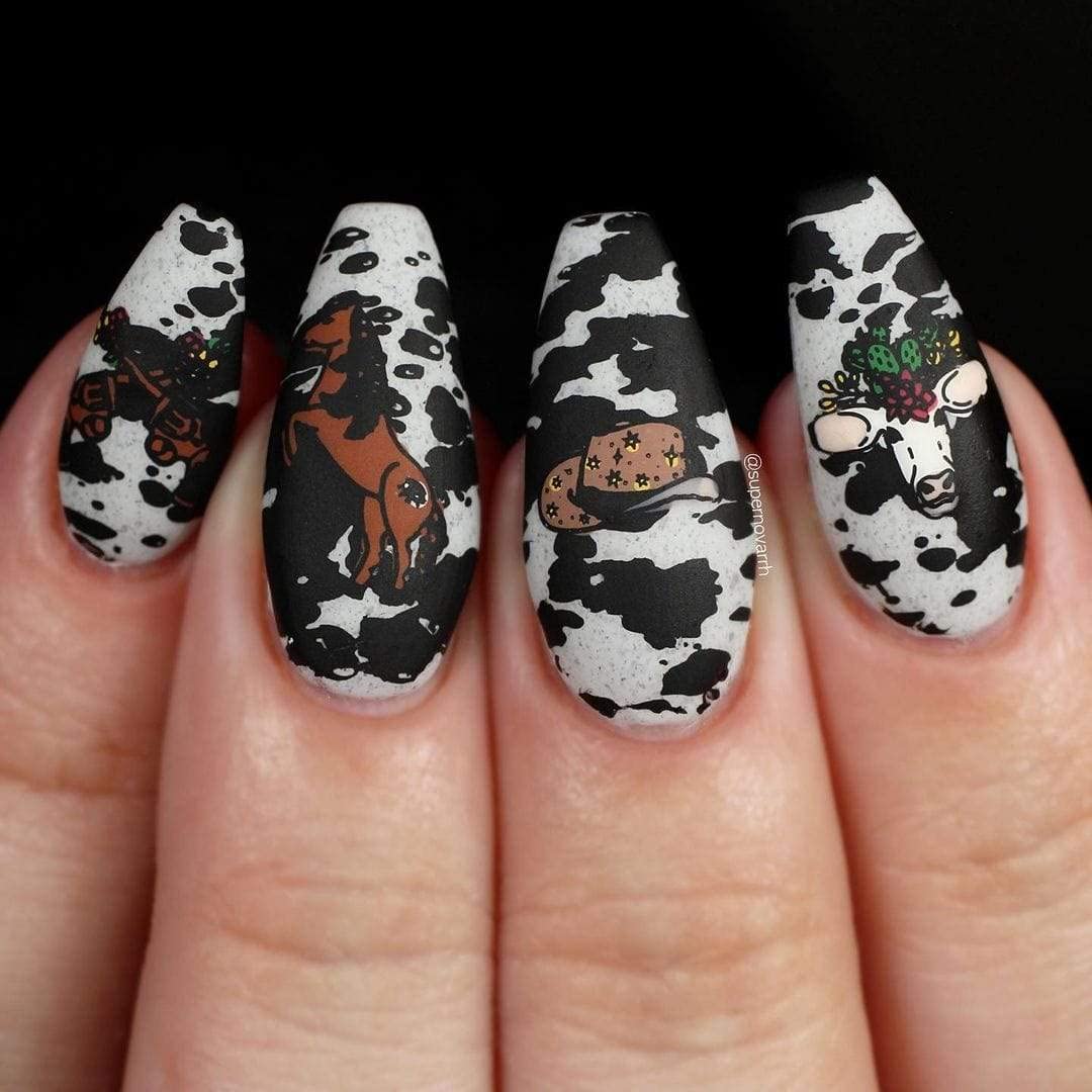 Maniology Wild West Nail Stamping Plate, Western-Theme Nail Design Manicure