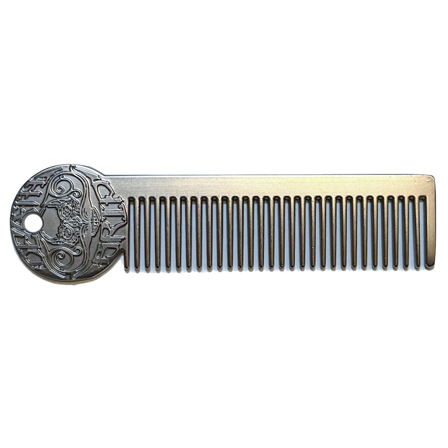 Metal Mustache & Beard Comb – Dual-Sided Pocket Comb for Men, Fine & Wide Teeth for Precise Styling – Durable, Compact, Travel-Friendly Grooming Tool for Facial Hair Care