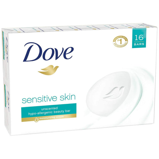 Dove Sensitive bar Soap (16 /4 Oz Net Wt 64 Oz),, ()