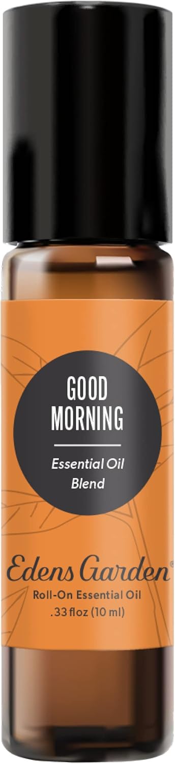 Edens Garden Good Morning Essential Oil Roll-On Blend- 100% Pure Premium Grade, Natural, Therapeutic, Aromatherapy, Kid & Skin Safe, The Best for Travel, Relaxation Pre-Diluted 10 ml (.33 fl oz)