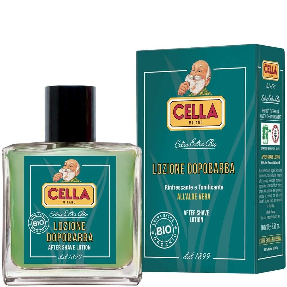 Cella Milano Aloe Vera After‑Shave Splash, 100 ml – Invigorates & Cools Skin with Classic Barbershop Scent – Made in Italy
