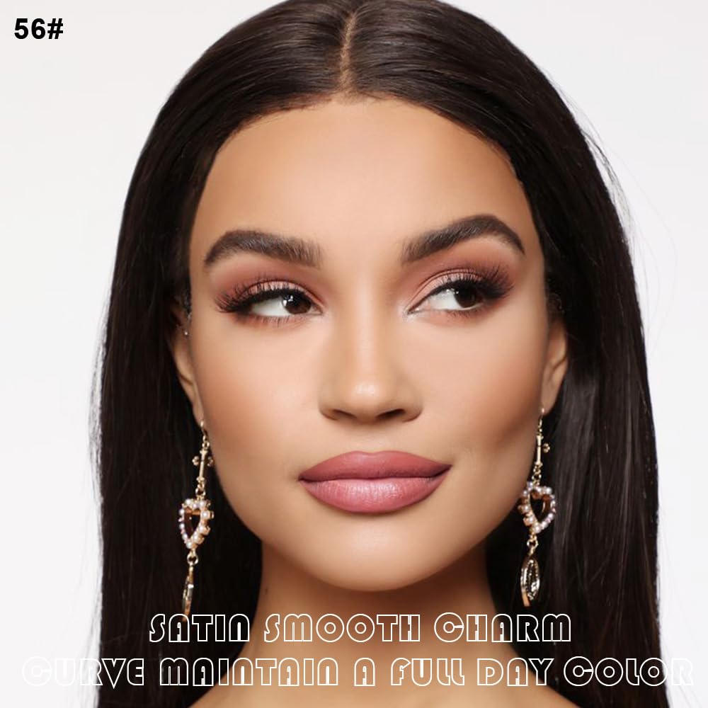 evpct 2Pcs Nude Pink Matte Lip Liner and Lipstick Combo Set for Women, Nude Lip Combo Set Liquid Lips Stick Gloss and Lipliner Stains Set Long Lasting Waterproof, Lips Makeup Pack 24 Hours originale