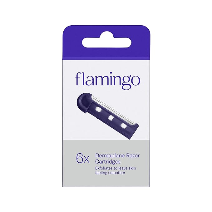 Flamingo Dermaplane Blades Refills, Dermaplane Razor for Women Face, 6 Razor Blades