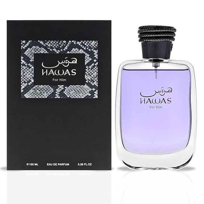 RASASI Hawas For Him & Hawas Fire Eau De Parfum Sprays 100ML (3.4 OZ) Unleash Your Power With Fresh, Intense Notes & Embrace Lasting, Refined Masculine Scents. (BUNDLE)