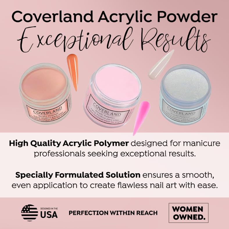 Tones Coverland Acrylic Nail Powder "Love Potion" - Limited Edition Acrylic Powder for Nail Design, Sculpting, and Masking Nail Bed Imperfections - Professional Acrylic Nail Supplies - (1.5 Oz)