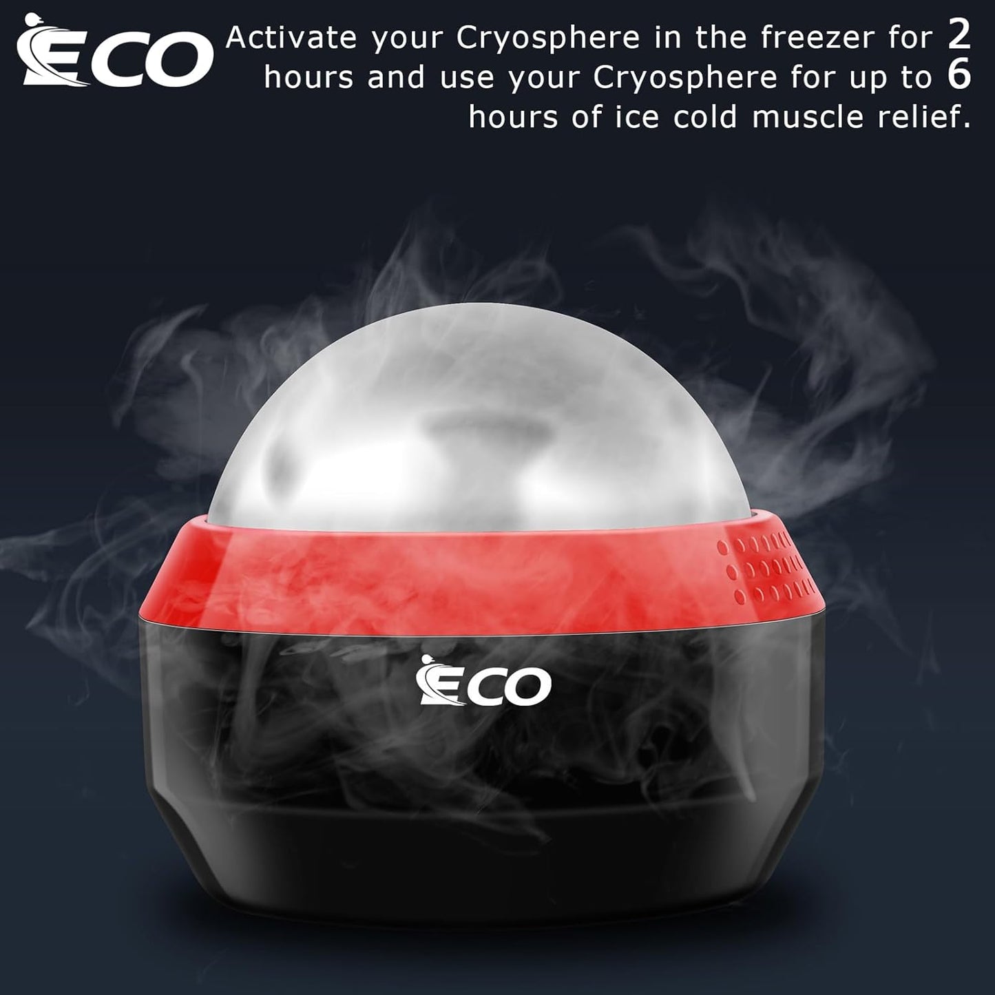 iECO Cryosphere Cold Massage Roller Ball - Massage Ball for Cold & Heat Relief, Myofascial Release, Trigger Point Therapy, Muscle Knots - Deep Tissue Ice Massager