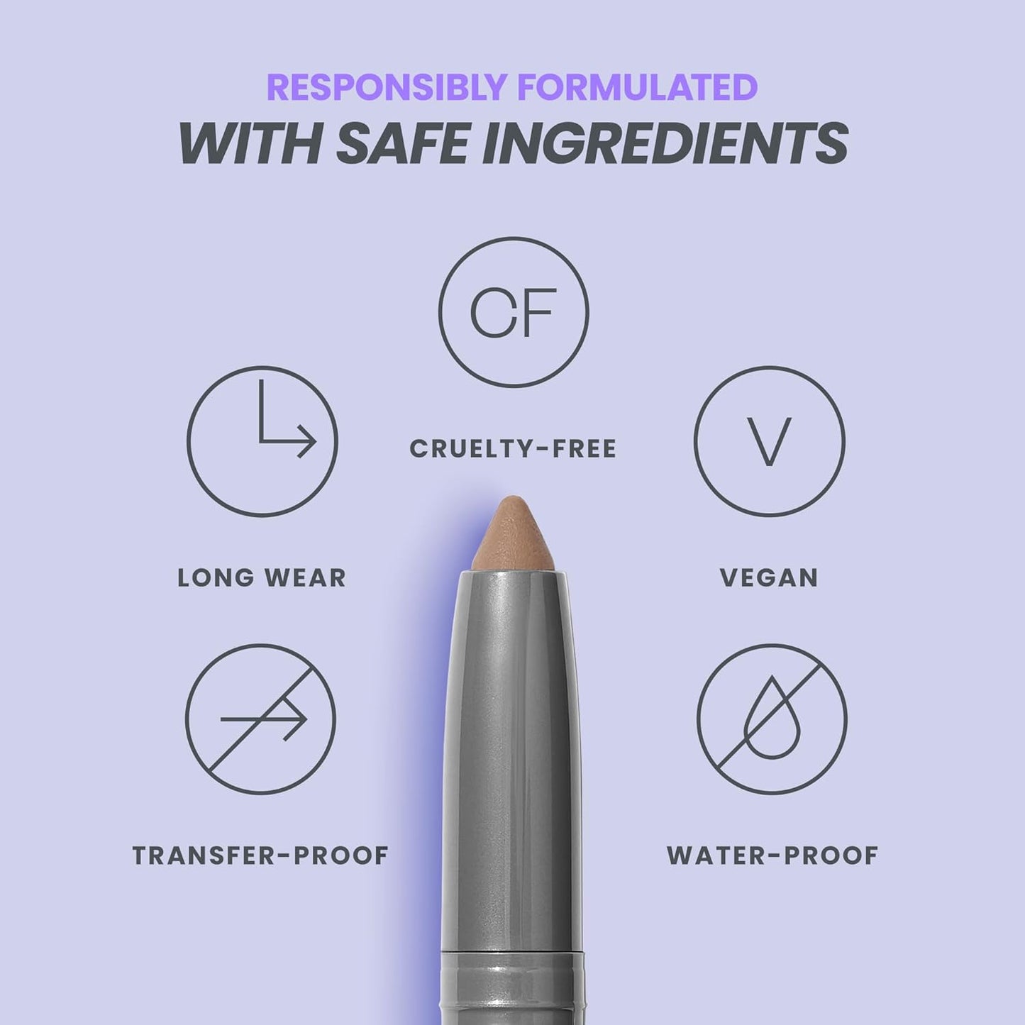 Wonderskin IYKYK Eyeshadow Stick - Longwear Eye Shadow Sticks, Budge-Proof and Waterproof Matte Eyeshadow Stick with Built-in Sharpener (Mink)