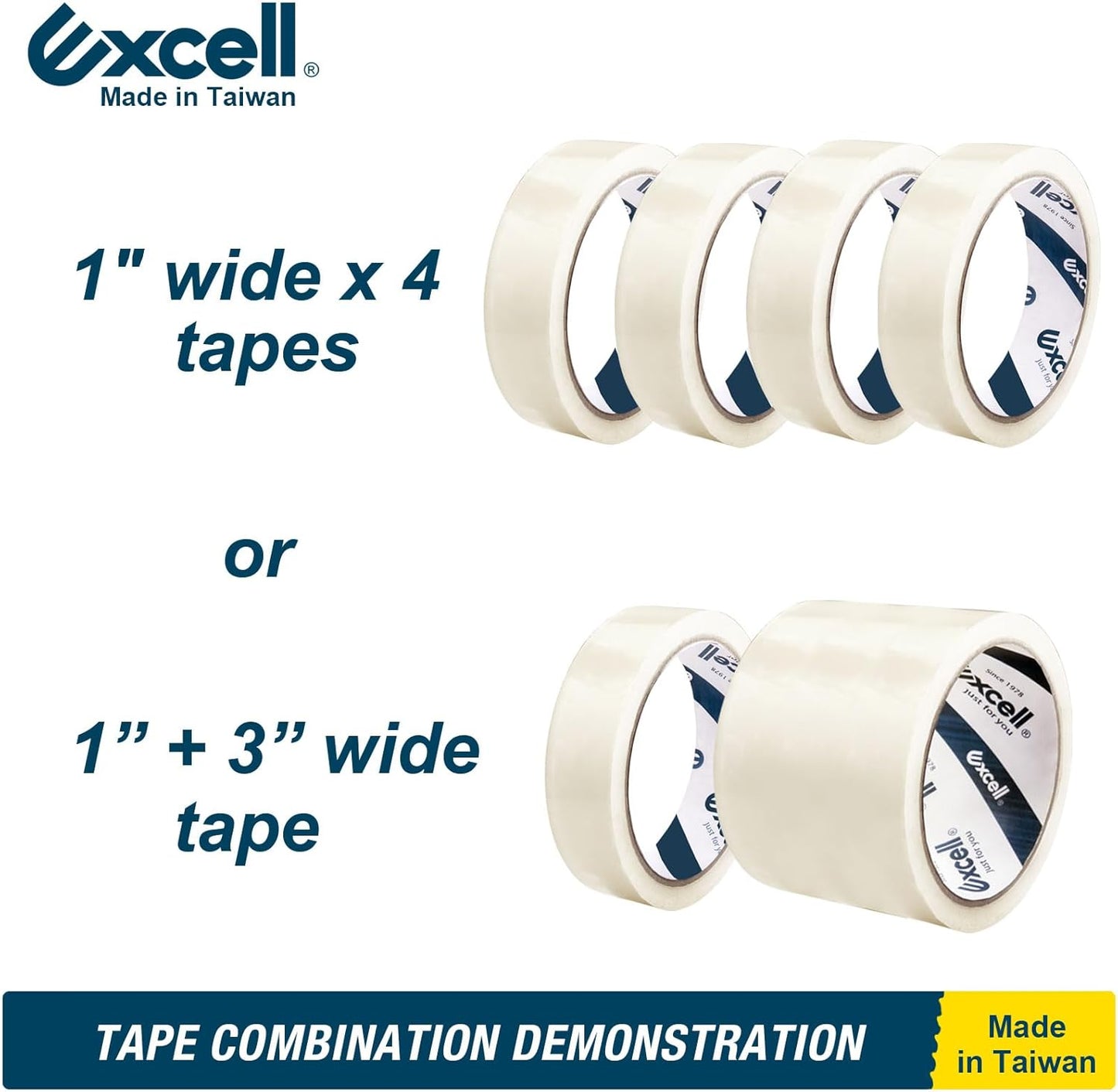 Excell Heavy Duty Steel Desk Tape Dispenser (4" Wide) with Safety Blade Cover, Desk Top Dispenser for Home,Office, Shop, Retail Store and Warehouse Wrapping Purpose
