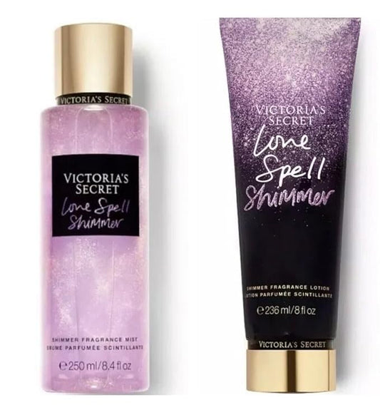 Victoria's Secret Fragrance Body Lotion & Body Mist Set (Love Spell Shimmer)