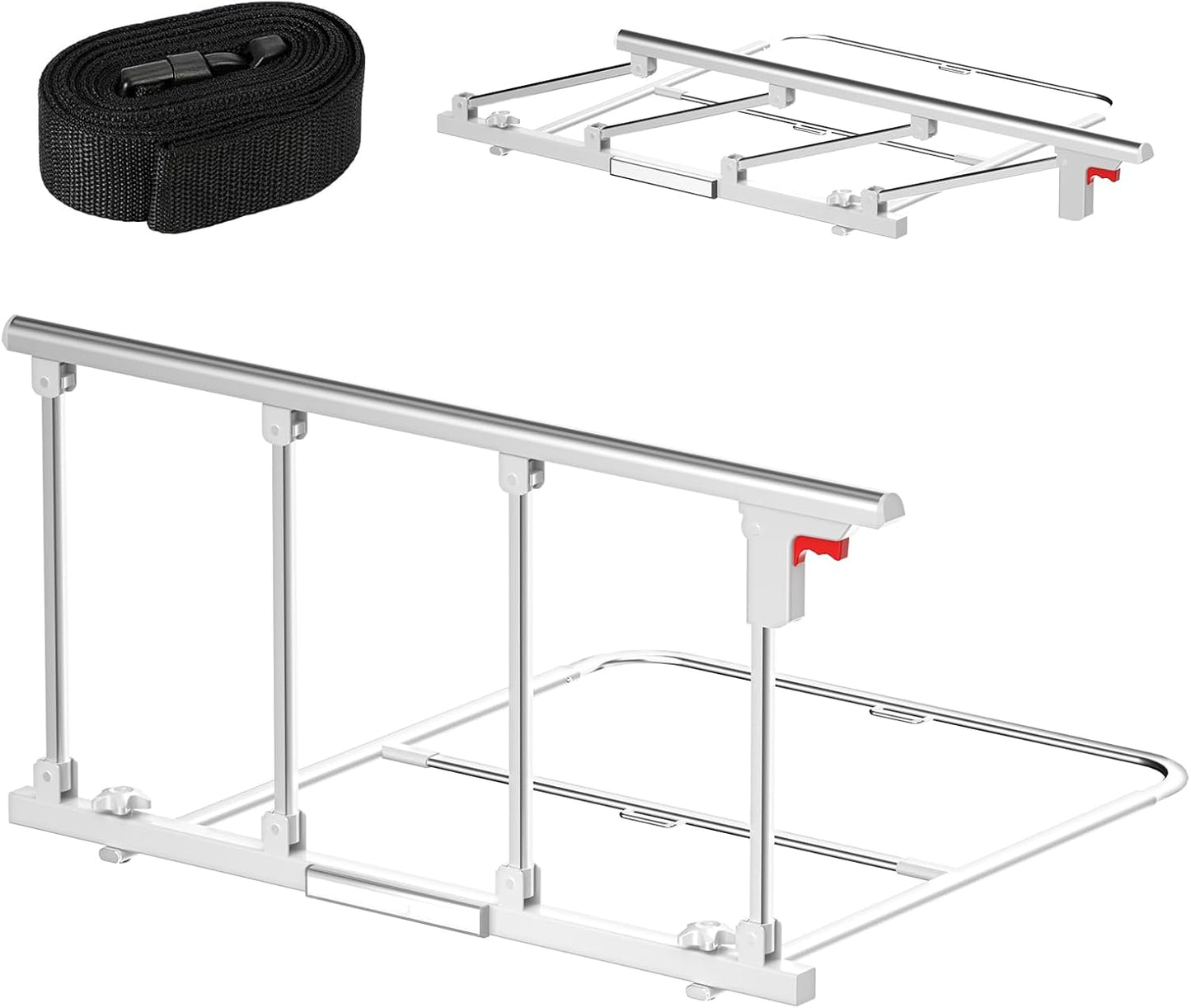 Bed Rails for Elderly Adults Safety, Folding Assist Handle with Motion Sensor Light, Fall Prevention Guard for Seniors & Surgery Patients, Fits Twin, Queen & King Beds, Tool-Free Assembly