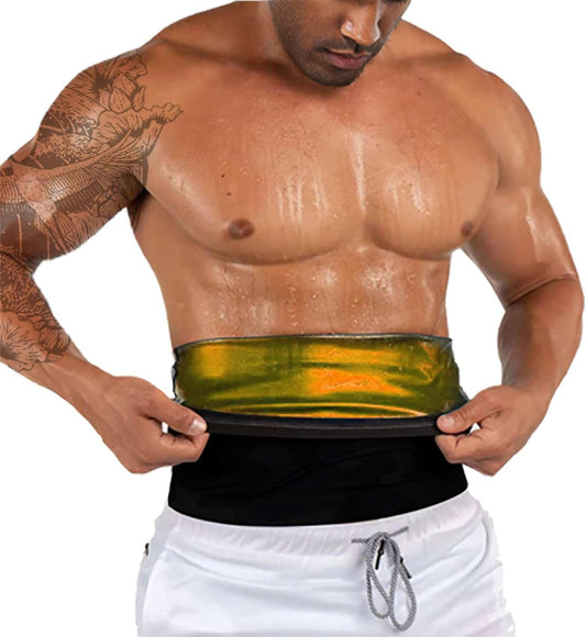 Waist Trainer Trimmer Sweat Belt Band for Men Lower Belly Fat Sauna Slimming Belt Suit Workout
