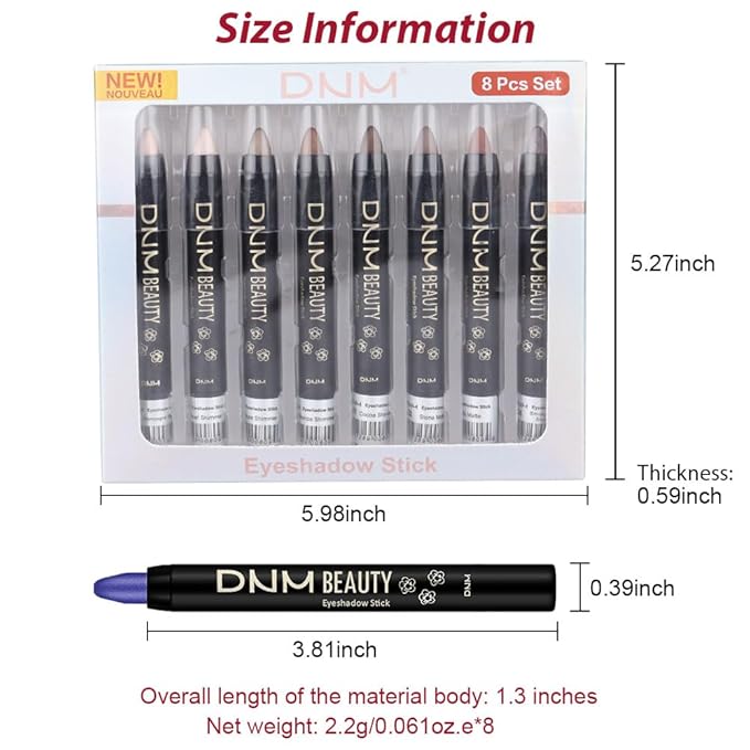 Kaely 8Pcs Cream Eyeshadow Stick Set for Eyes,Sand Orchid Rose Desert Ginger Caramel Midnight Blue Blue,Halloween Makeup,Matte Shimmer Eye Shadow Pencil Pen Crayon Waterproof,sombras para ojos 04