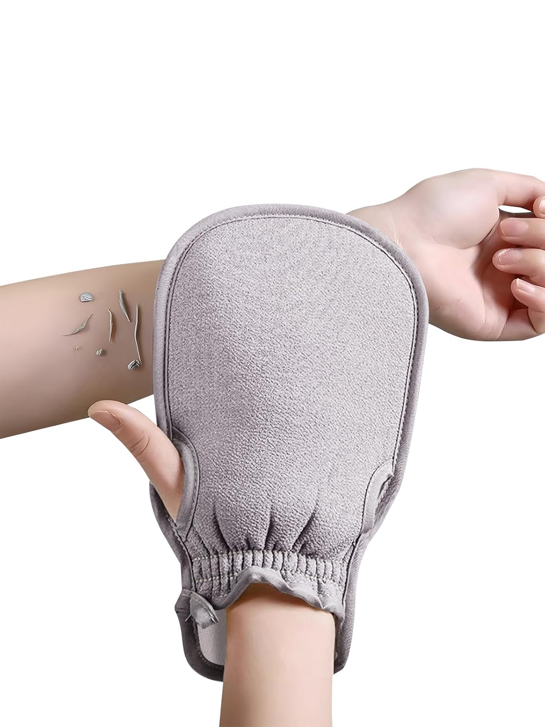 Exfoliating Glove (Original) Machine Washable Newly Upgraded With Thumb Holes Korean Body Scrubber 100% Vegan Viscose Exfoliating Mitt for Dead Skin Removal, Keratosis Pilaris & Self-Tan Prep