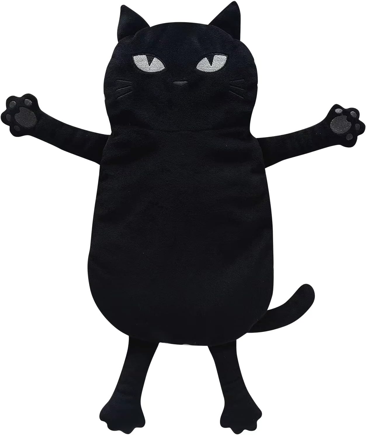 Microwave Heating Pad for Pain Relief, 17" x 9" Microwavable Heating Pads for Cramps, Back Pain, Neck Shoulder, Muscles, Knee, Joints, Natural Heat Pack Moist Heat, Black Cat