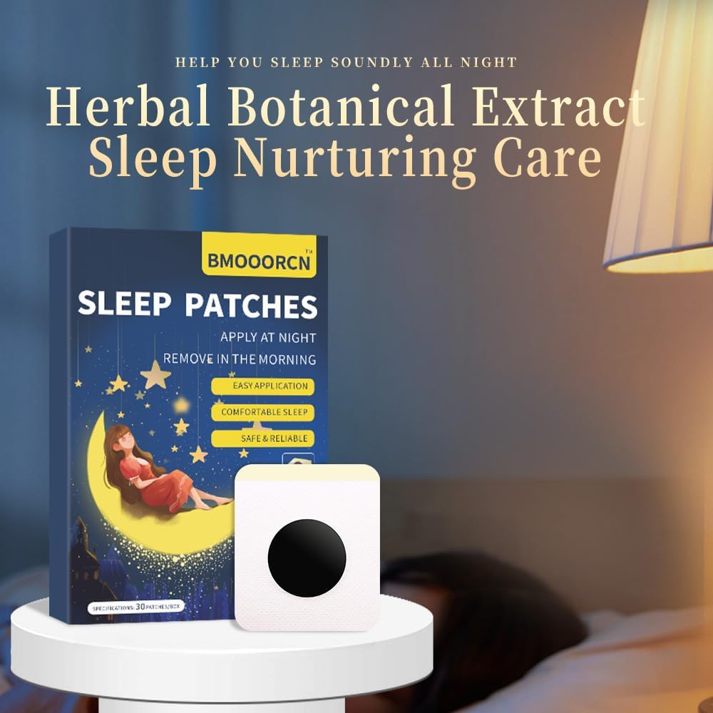 Herbal Sleep Patches for Adults, 30-Pack Upgraded, All-Natural Deep Sleep Solution, Highly Breathable for Hot Weather, Easy to Use and Lasts All Night, Suitable for Men & Women