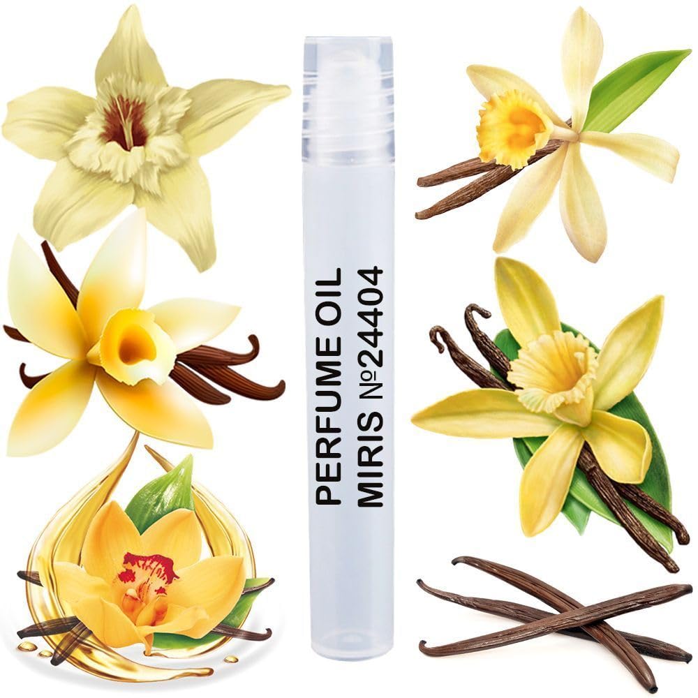 MIRIS Perfume Oil No. 24404 Vanilla, Long-Lasting Unisex Roll-On For Women and Men, Rollerball 0.34 Fl Oz / 10 ml