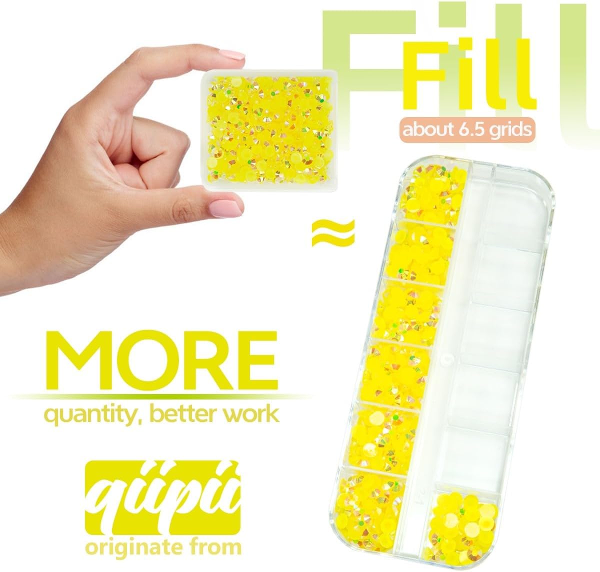 Lemon Yellow AB Resin Rhinestones w B7000 Jewelry Glue for Bedazzling Crafting 3mm 4mm 5mm 6mm Citrine Flatback Jelly Stones Bulk Diamonds Gems for Nails Face Makeup Tumblers DIY Crafts Decor