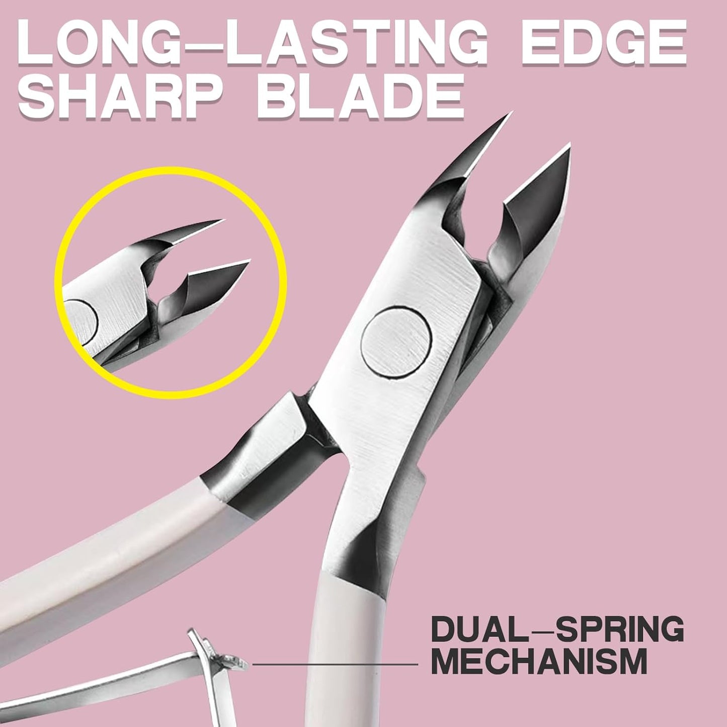 Kylara Cuticle Trimmer,Professional Cuticle Nippers,Stainless Steel Cuticle Cutter and Clippers Rustproof Durable Nail Art Tools for Toenails & Fingernails & Women,Salon and Home Use(1PCS)