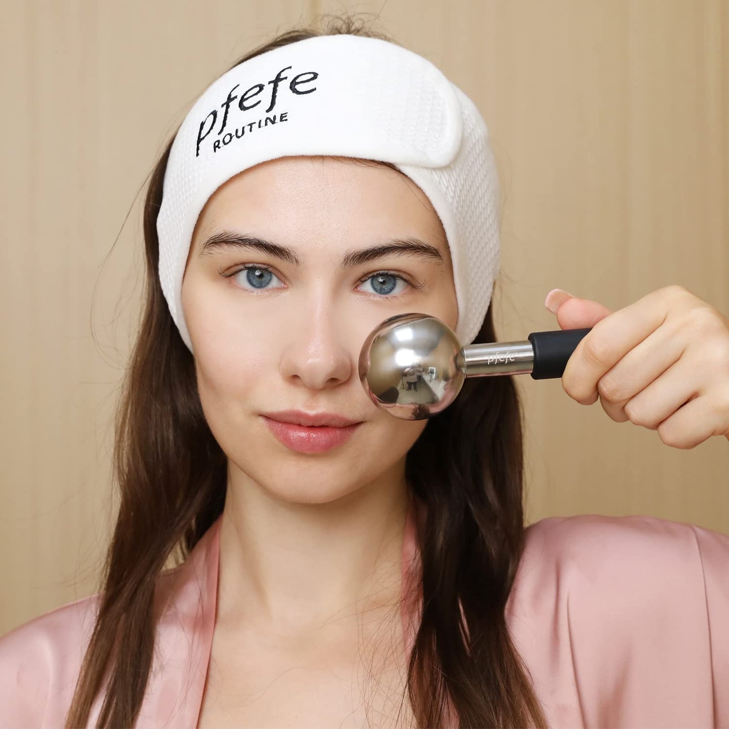 Ice Globes for Face & Eyes, Unbreakable Stainless Steel Cryo Sticks for Beauty Routines, Facials Cold Roller Cooling Globes for Puffiness, Wrinkles, Dark Circles, Headaches