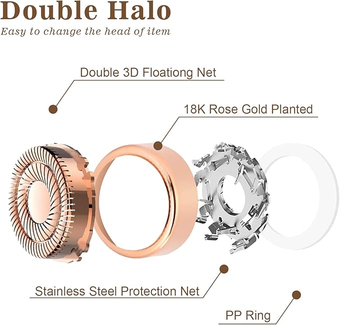 Facial Hair Removal for Women, Ladies Face Shaver for Upper Lip Chin and Peach Fuzz with USB Rechargeable Included 2 pc Replacement Heads