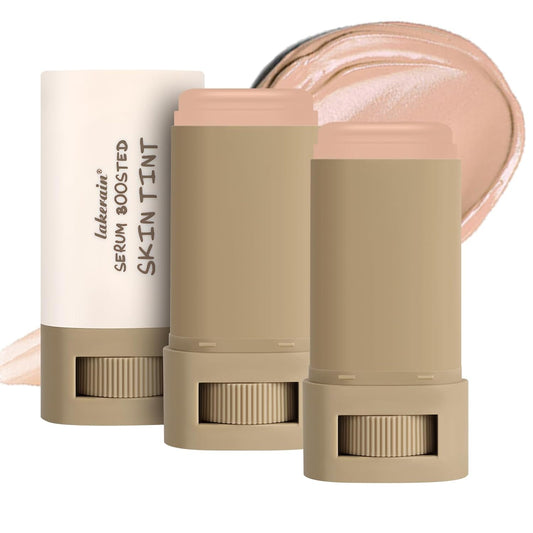 2PCS Foundation Stick Beauty Balm Serum Boosted Skin Tint, Solid Tinted Moisturizing Serum Contour Stick, Natural Fit, Moisturizing ＆ Concealing Foundation Sticks (#05)