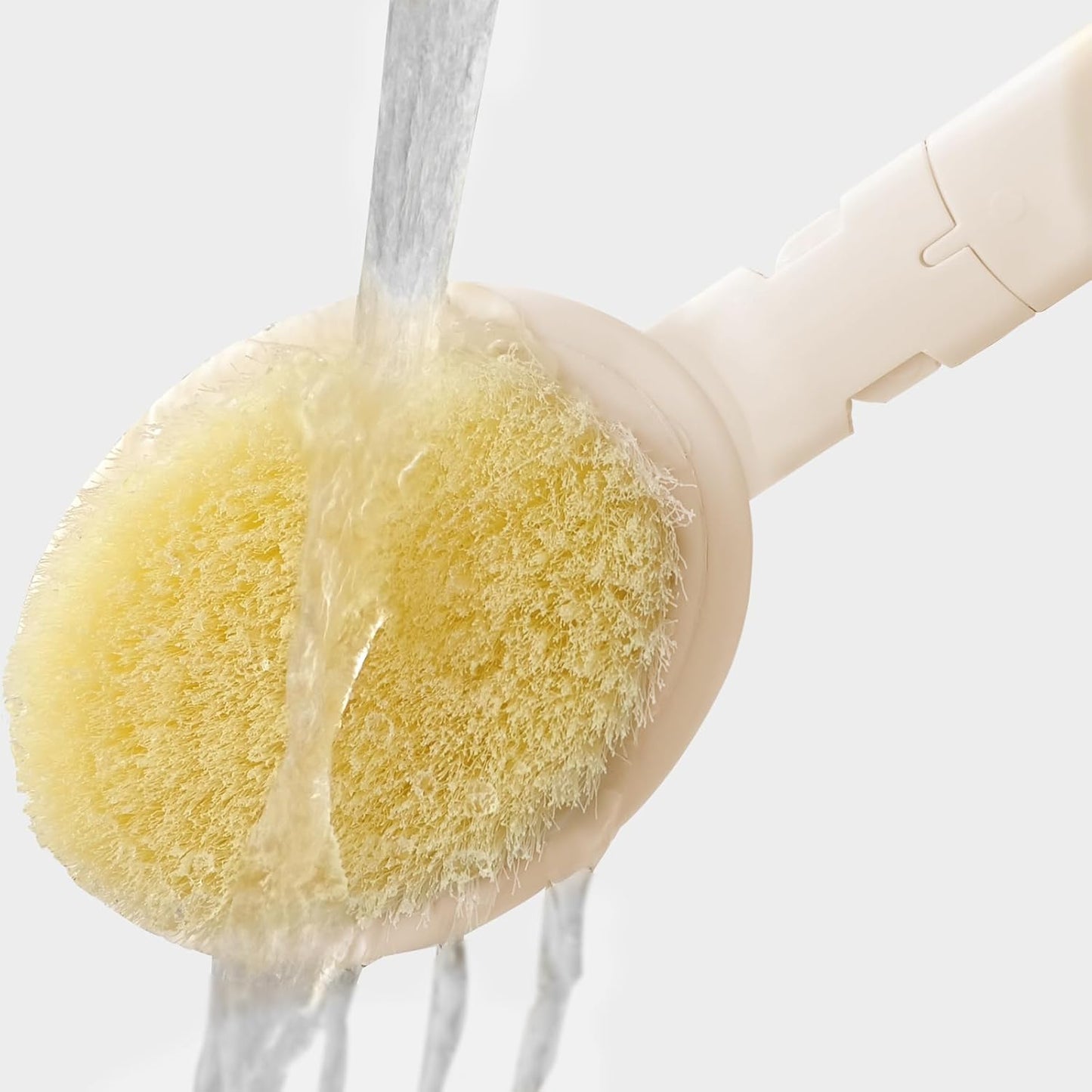 Loofah Sponge with Handle,Back Scrubber Brush for Shower, Lotion Applicator for Back,3 in 1 Shower Kit (Purple loofah)