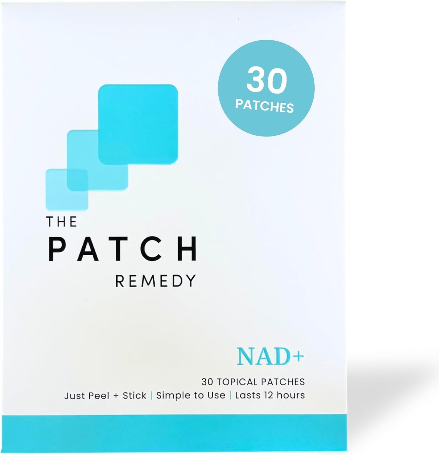 NAD+ Patch - NMN, Resveratrol, CoQ10, NAC, Astaxanthin, PQQ | 30 Patches