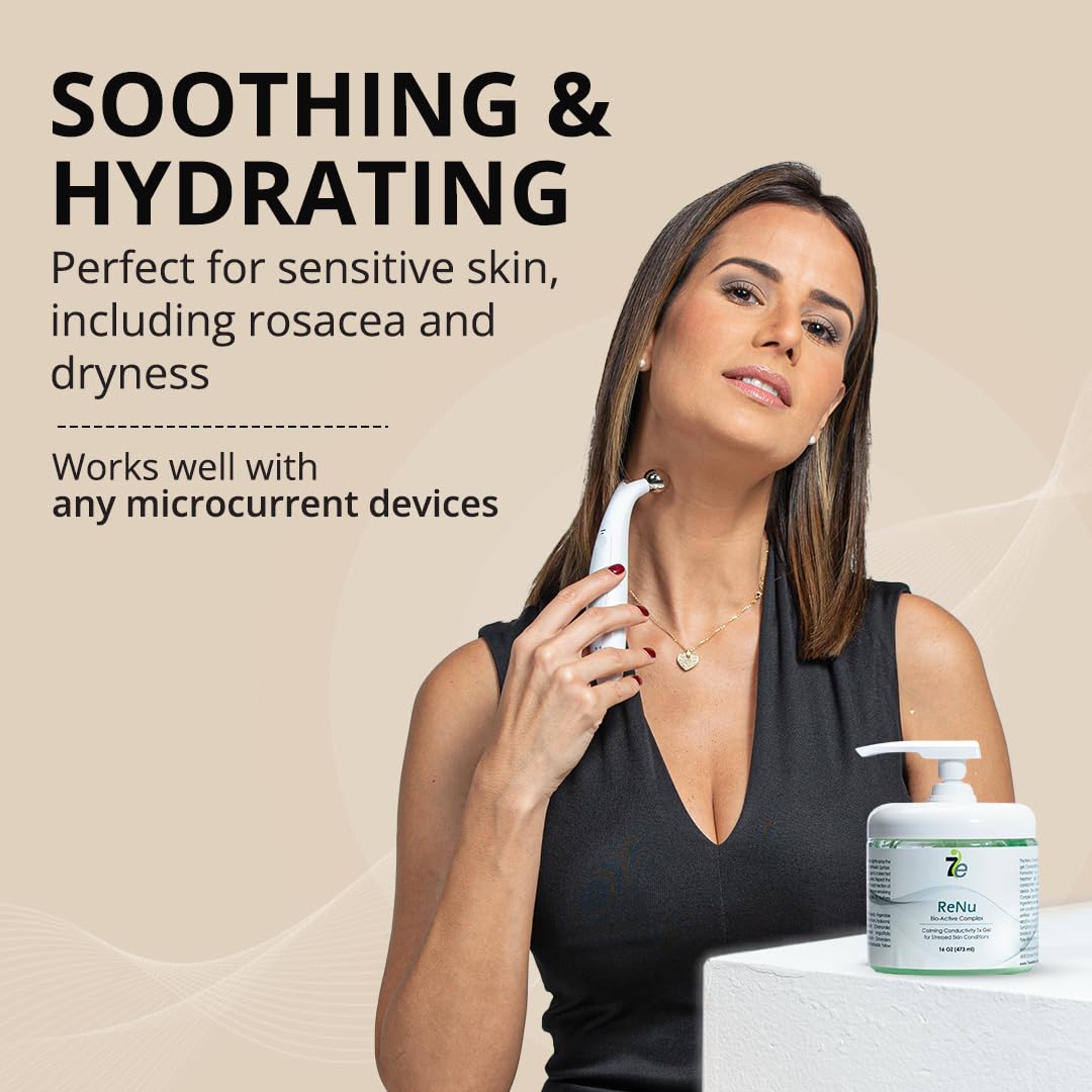 7eWellness Myolift ReNu Conductive Gel for Microcurrent, Renu Microcurrent Conductive Gel for Face Dry Skin (16oz / 473 ml)