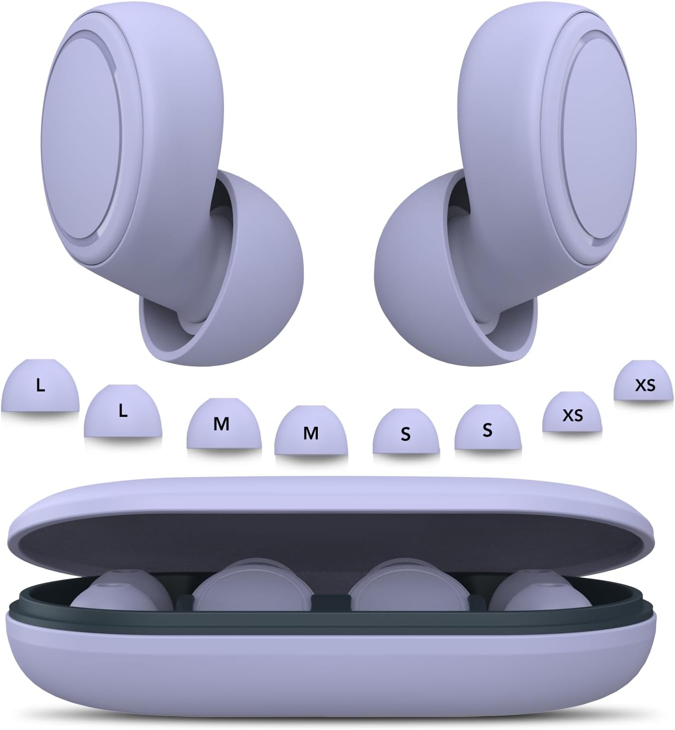 Soft Ear Plugs for Sleeping Noise Blocking 45dB, Reusable Silicone Earplugs with 8 Sizes Tips, Noise Cancelling Earplugs with Case for Concerts, Travel & Focus - Comfortable Hearing Protection