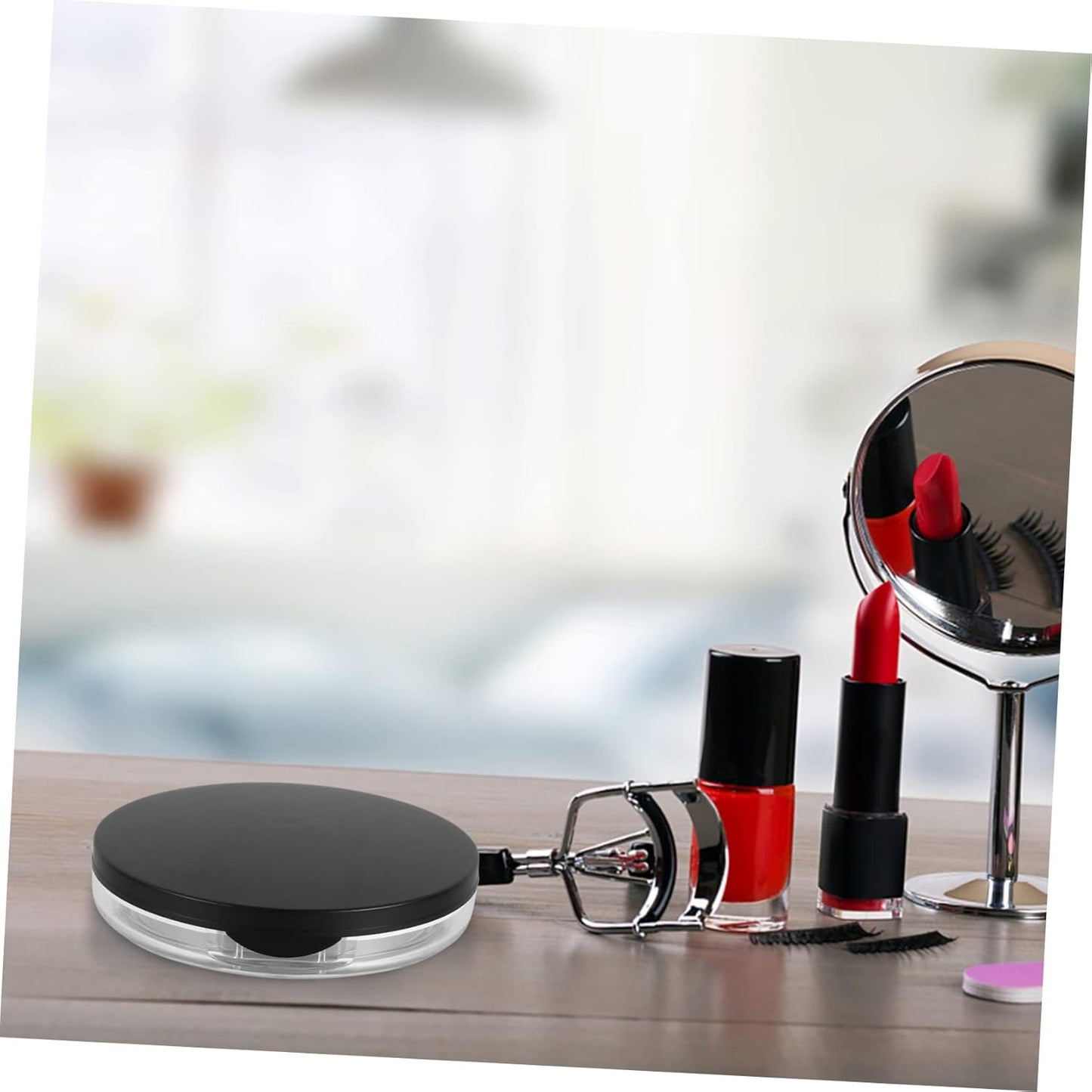 Beaupretty 2pcs Powder Compact Container, Plastic Empty Makeup Loose Powder Case with Puff and Elasticated Net Sifter