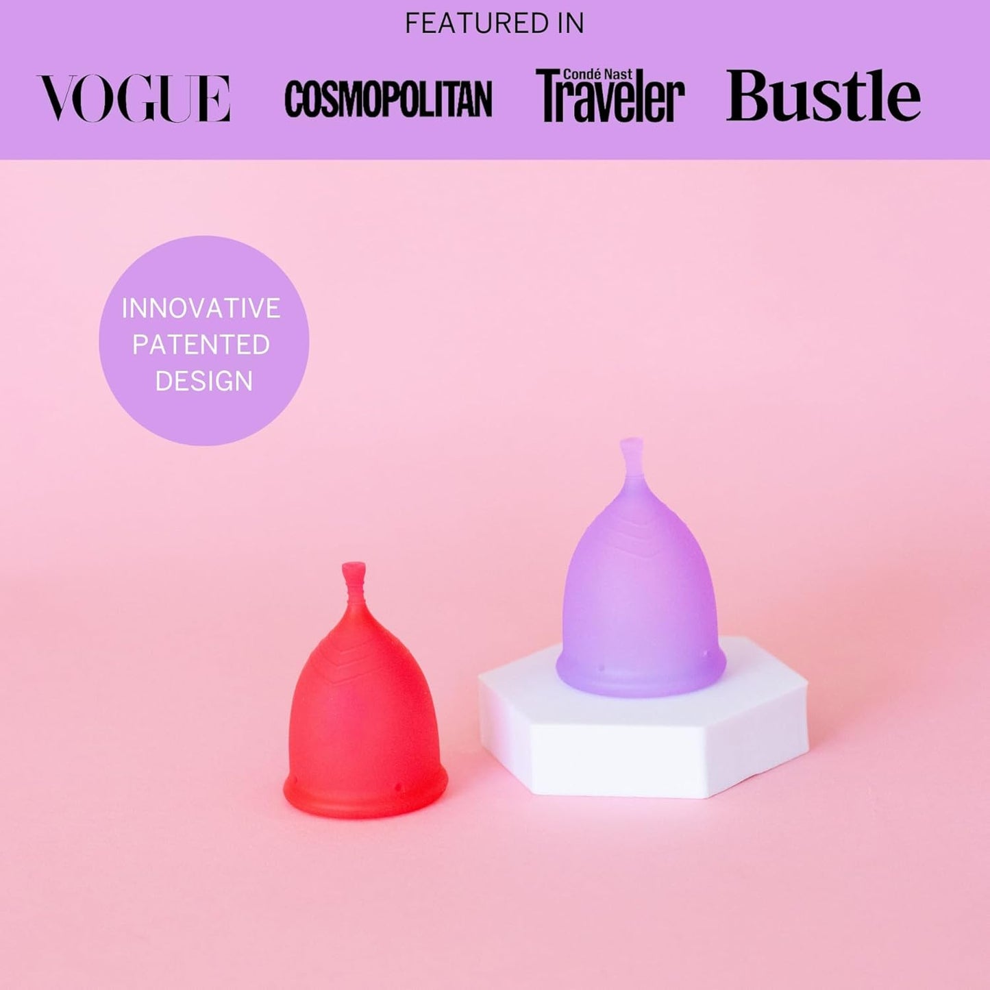 Pixie Menstrual Cup - No Metals or Toxins - Ranked 1 for The Most Soft Reusable Period Cup - Wear 12 Hours - 100% Medical-Grade Silicone - Tampon Alternative - Buy One We Give One - Extra Large