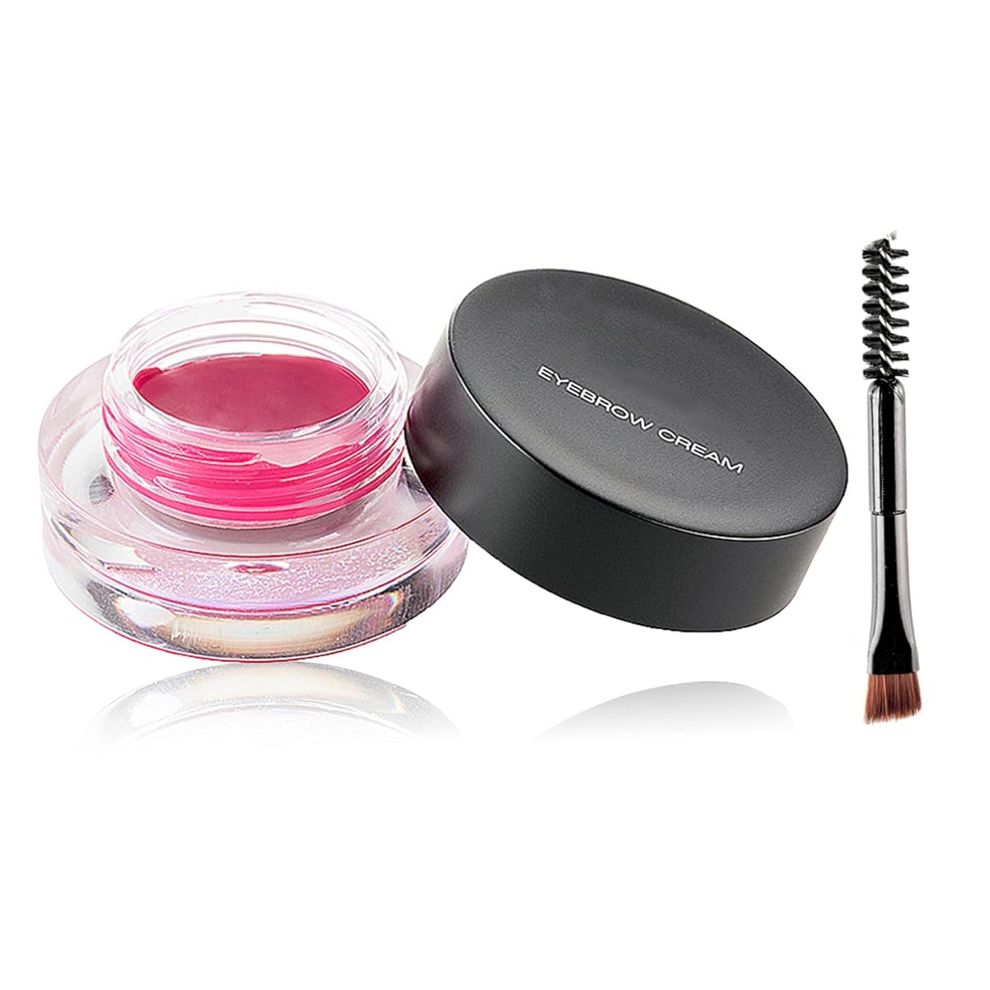 Eyebrow Pomade Cream,Brow Pomade Gel Naturally Long Lasting Waterproof,Delicate and Smooth Eye Brow Makeup Cosmetics with Eyebrow Brush - Magenta