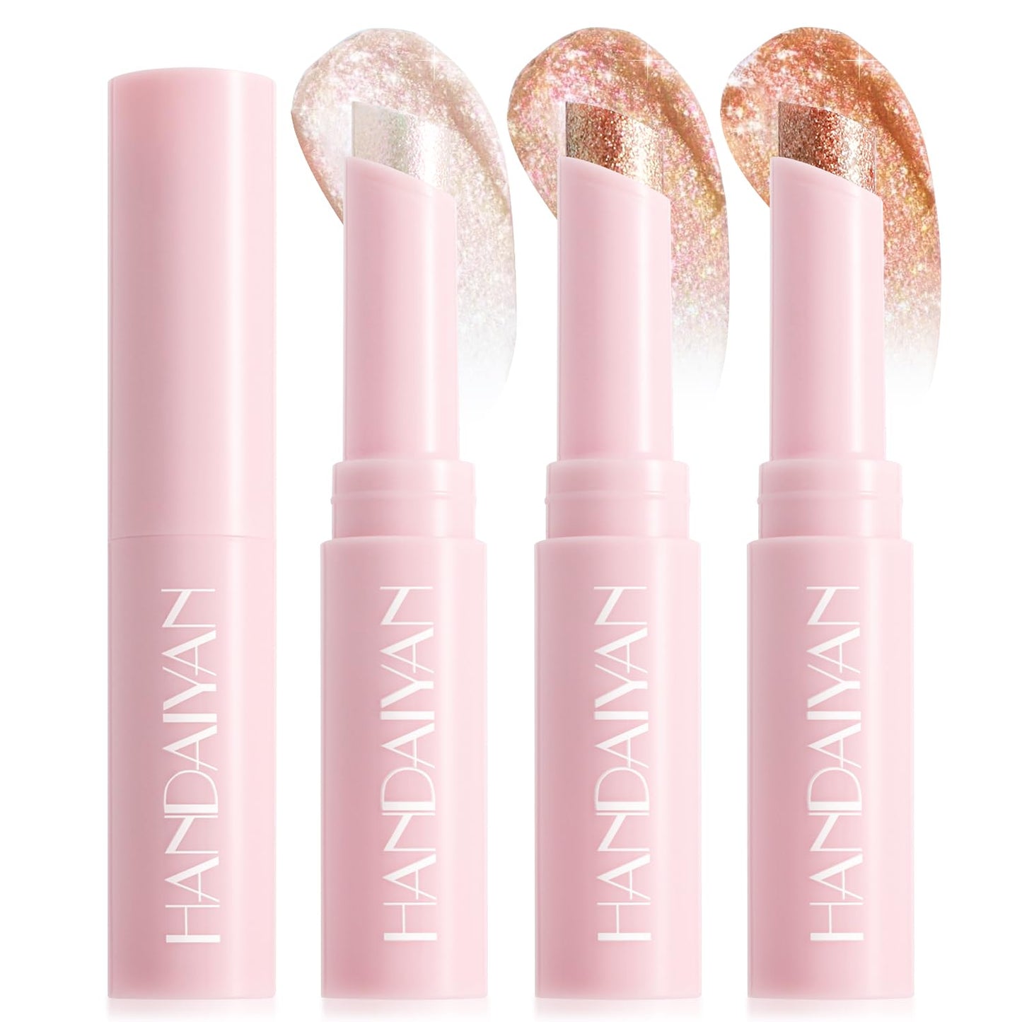 3PCS Crystal Hydrating Jelly Stick Eyeshadow Stick, Glitter Makeup Jelly Shimmer Eye Shadow Crayon, Lightweight Eye Brightener Eye Makeup (03+04+06)