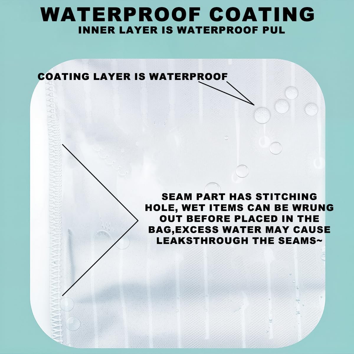 2Pcs Geometry Wet Bag 12x10 Inch, Square Waterproof Travel Laundry Bags, Stripe Washable Reusable Wet Dry Bag for Swimsuit Pool Beach Diapers Dirty Yoga Gym Clothes, Travel Gifts for Women Friend