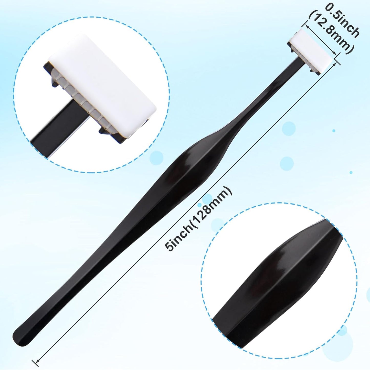 ANCIRS 24 Pack Eyebrow Trimmer Razors for Women Makeup, Facial T Shape Shaver Tool for Eye Brow, Stainless Steel Eyebrow Trimming Kit for Girls - Black