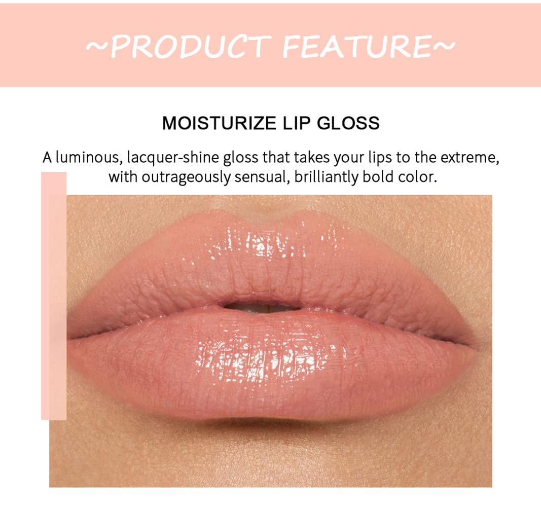 6PCS Lip Oil Light Lipgloss Set, Moisturizing Hydrating Lip Glow Oil Lip Gloss Kit High Shine Lip Plumping Glass Finish Lip Gloss Liquid Lipstick for Women (Set B)