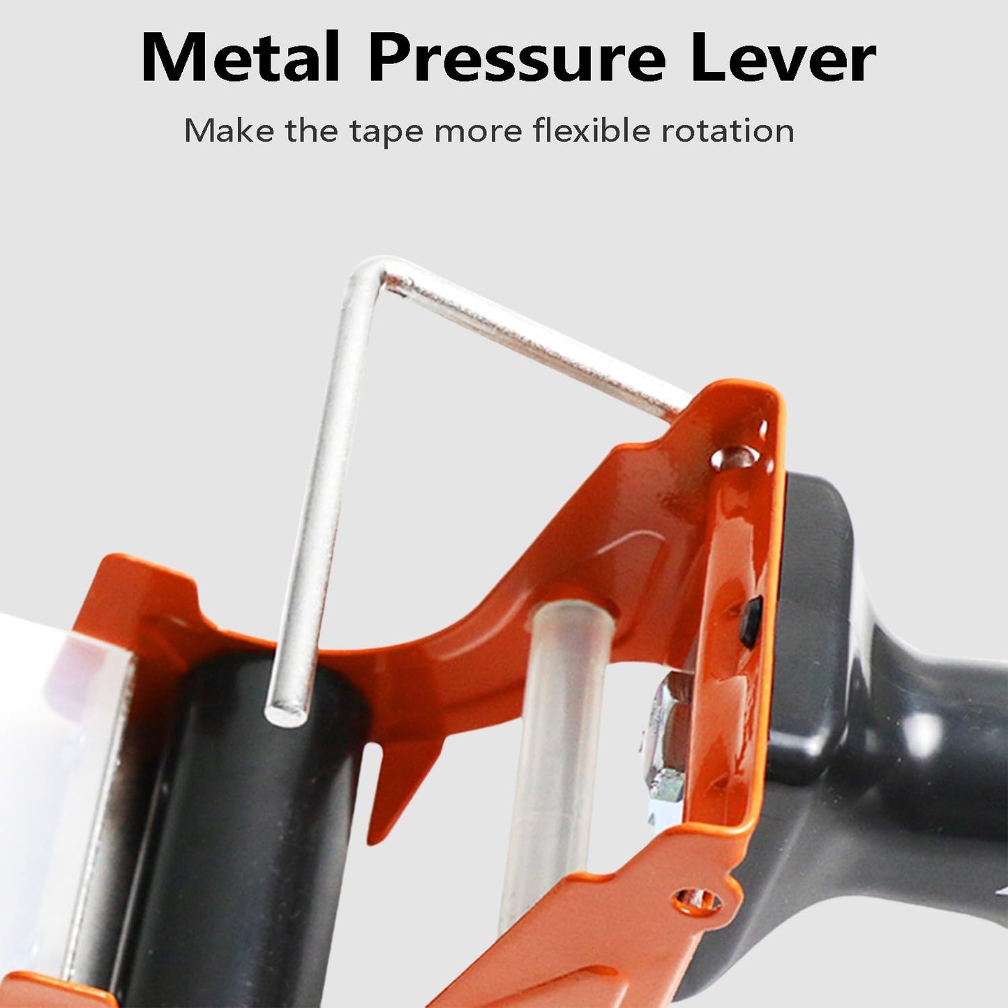 Heavy Duty Metal Packing Tape Dispensers Gun:2-inch Wide Tape Dispenser, 2 Pack(2" Blue + 2" Orange)