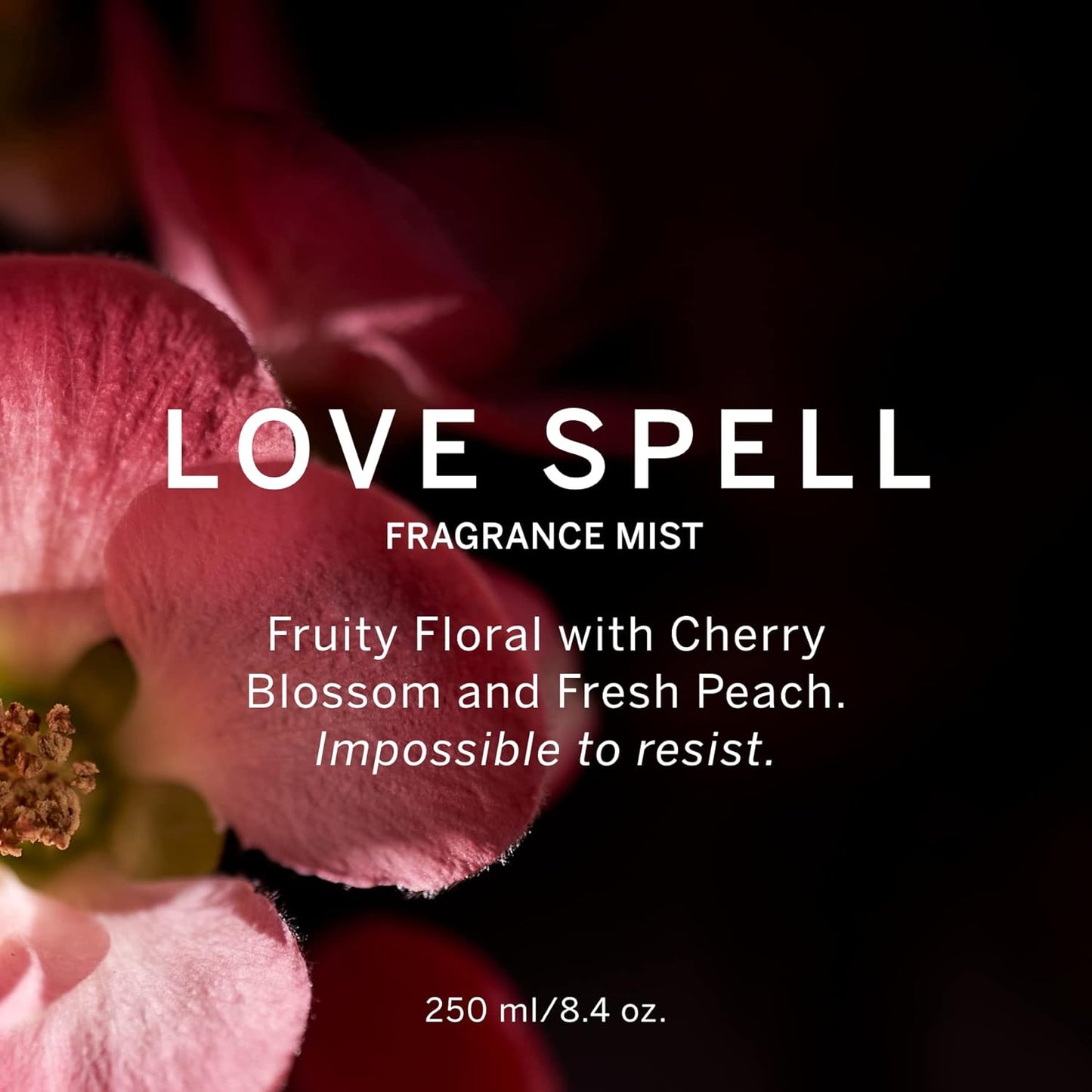 Victoria's Secret Love Spell Mist, Body Spray for Women, Notes of Cherry Blossom and Fresh Peach Fragrance (8.4 oz)