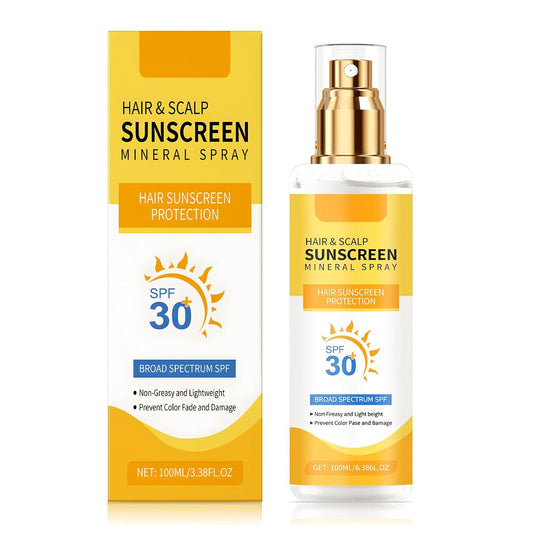 Ultimate Hair & Scalp Sunscreen Spray SPF 30, Color-Safe UV Blocker for Dyed Hair, Weightless Invisible Mist for Non-Greasy Protection, Beach-Pool-Daily Essential