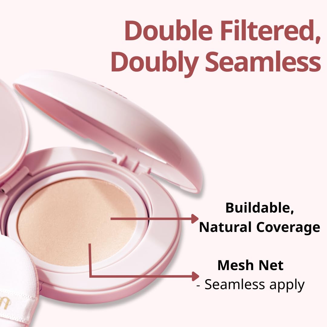 milktouch Cushion Foundation, 24H Flawless Skin, Radiant Shine, No Oxidation, Long-Lasting, Non-Creasing, 60% Hydrating Skincare Infused Korean Foundation, Valentines Gifts (24N Sand Beige)