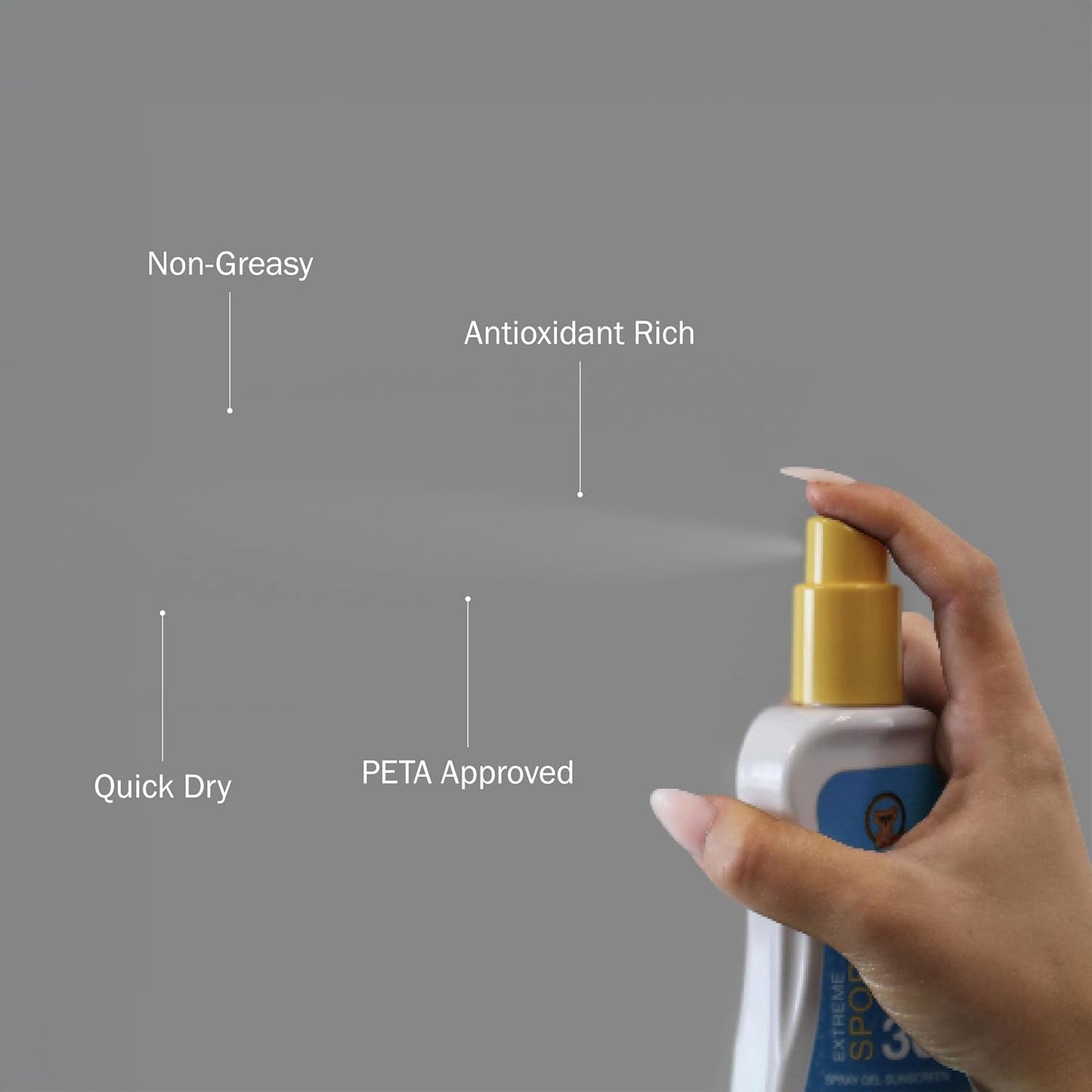 Australian Gold Extreme Sport Spray Gel Sunscreen SPF 30, 8 Ounce | Broad Spectrum | Sweat & Water Resistant | Non-Greasy | Oxybenzone Free | Cruelty Free