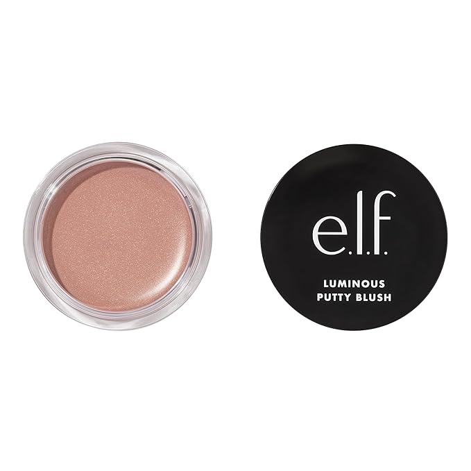 e.l.f. Luminous Putty Blush, Putty-to-Powder, Buildable Blush With A Subtle Shimmer Finish, Highly Pigmented & Creamy, Vegan & Cruelty-Free, Maui