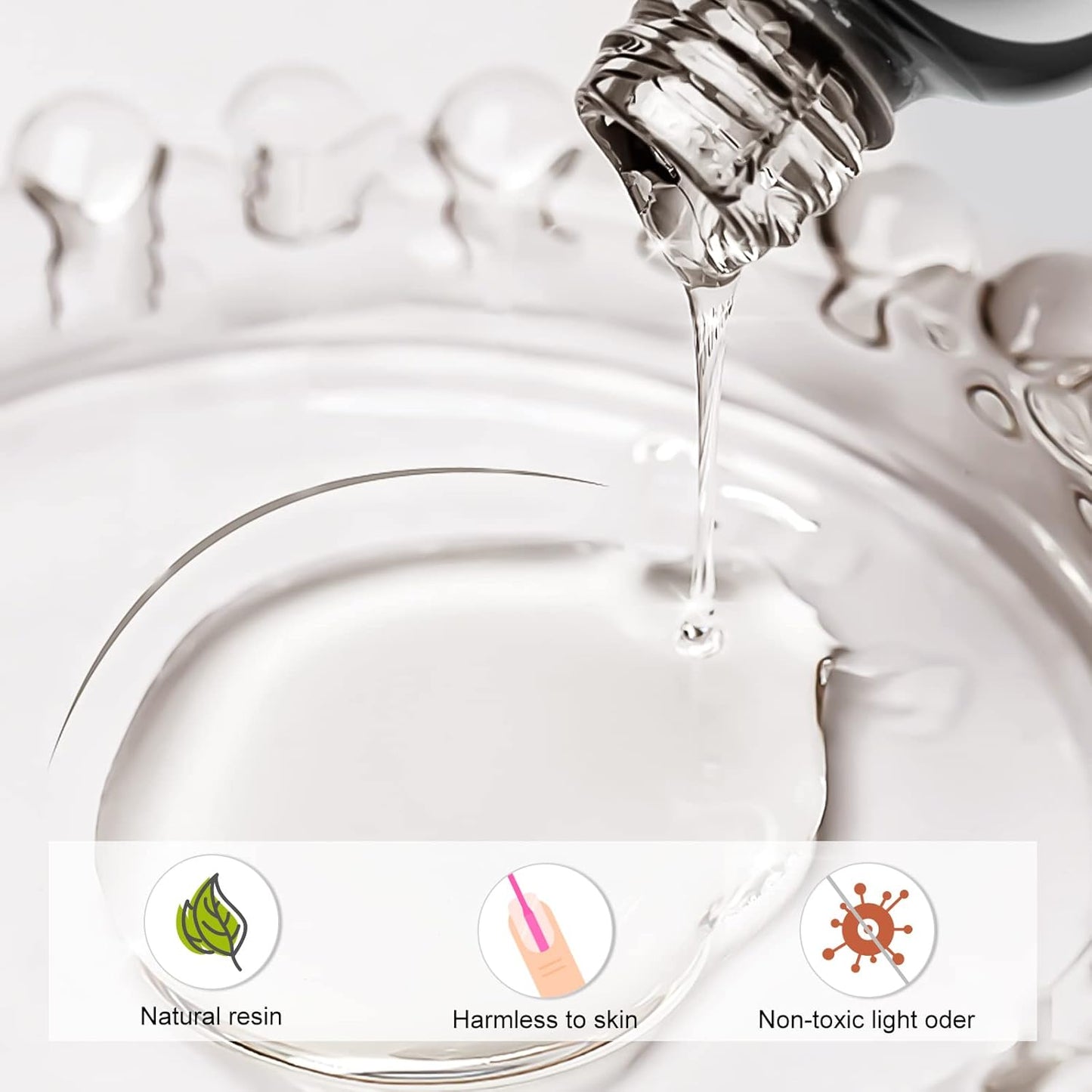 VENALISA 2 Pcs No Wipe Tempered Gel Top Coat and Base Coat Set Gel Nail Polish, Soak Off UV LED Nail Gel Polish Nail Art Starter Manicure Salon DIY at Home