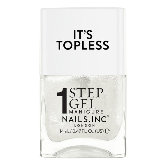 Nails Inc It's Topless Gel-Like Nail Polish, 4-in-1 Base Coat, Treatment, Color & Top Coat, Long Lasting, Strong, Chip Free Nails, Glossy Salon Quality Manicure, Air Dry Nail Polish, Shade Sydney