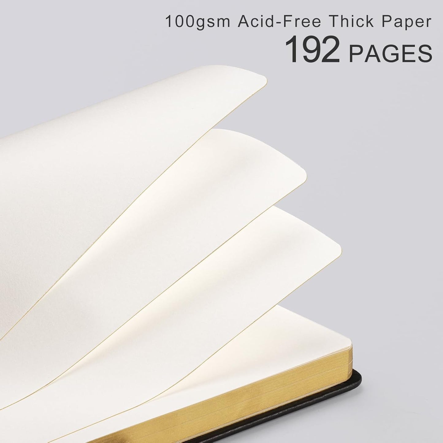 Plain Journal for Women Men, 192 Pages A5 Notebook Journal, Hardcover Notebook with 100Gsm Thick Pages, Leather Note Book for Writing, Travel, Business, Office, Prayer 5.7 x 8.3,Black